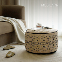 Landry Morocco Woven Sitting Mound High Level Sensation Bushel can be torn down Living room tatami Domestic footrest Terrace Feet Piers