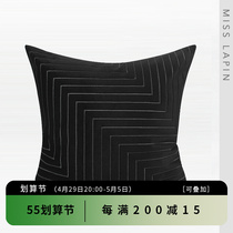 Lantasine home-like cubed room Bedroom bedside rests with pillowcase modern minimalist black geometric embroidered generous pillows