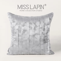 MISSLAPIN original design prototype room sofa cushion for holding pillows against pillows modern white grey pleated square pillow-like board room