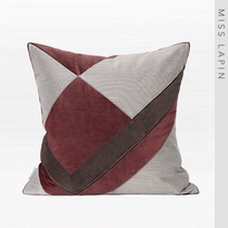 MISSLAPIN original model room sofa pillow pillow modern simple red beige cloth embroidered square waist pillow