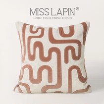 Lanpint home modern high-end hotel-like cuddle room with pillow cover living-room sofa pink abstract cushions for the people