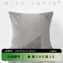 Lanpint Home Original Prototype Board Room Sofa Hug Pillow Close To Pillow Modern Minima Rice Grey Stripe Splicing Square Pillow