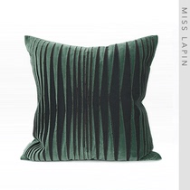MISSLAPIN simple modern sofa model room green graphic embroidered flannel square pillow cushion cushion pillow