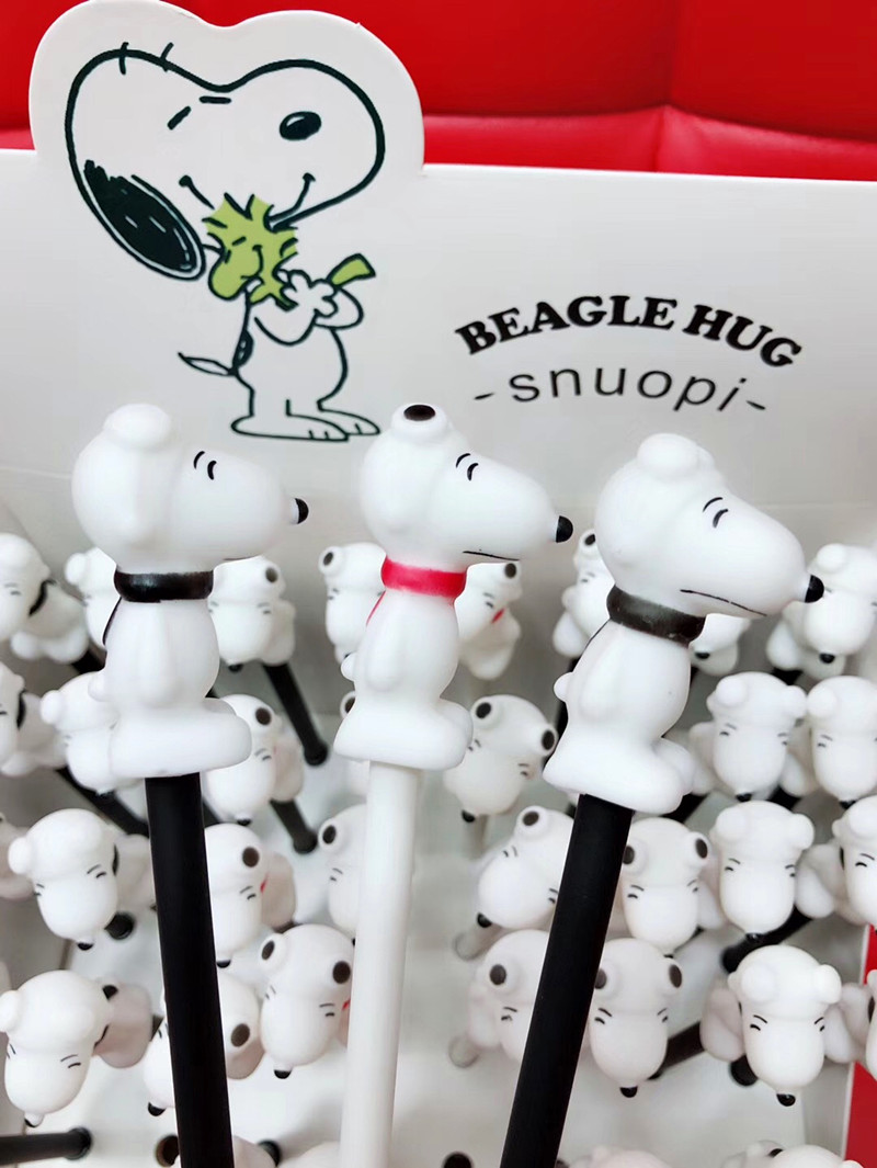 Phim hoạt hình hoạt hình xung quanh SNOOPY Snoopy chó sinh viên văn phòng dễ thương sáng tạo 0,05m gel bút văn phòng phẩm sticker đồ ăn dễ thương