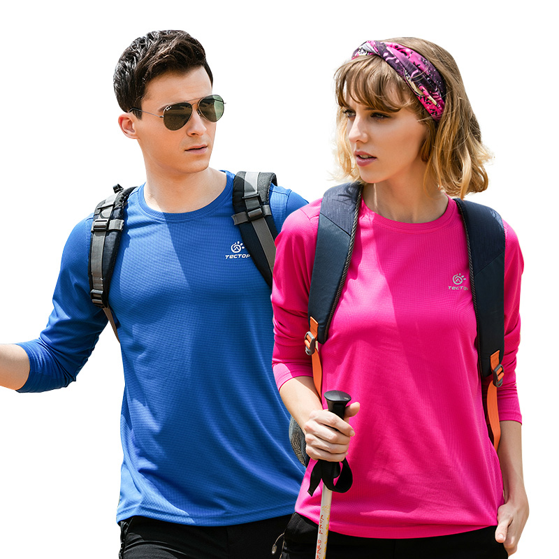 TECOP Tango Outdoor Speed Dry Jersey Man Long Sleeve T-shirt Thin sports speed dry Women's spring autumn season round collar speed dry clothes