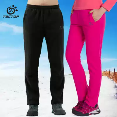 TECTOP new men's and women's couples can't afford the ball, don't fade, keep warm, mountaineering thickened casual fleece pants