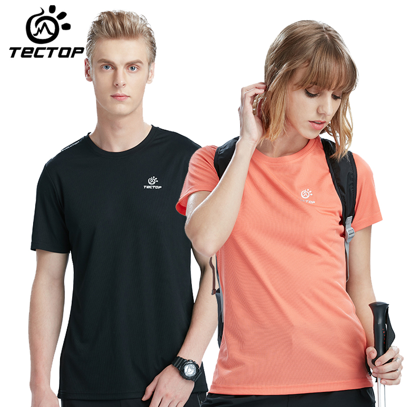 Tantuo outdoor summer men and women couple models running sports breathable loose quick-drying sweat-absorbing short-sleeved quick-drying T-shirt