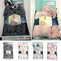 Little Miracles 3 Piece Baby Piece Dopper Coral Velvet Blanket in the United States