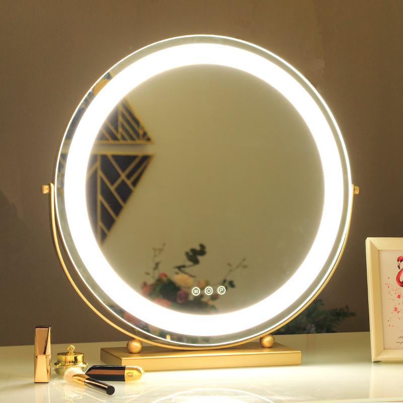 Mika Makeup Mirror Desktop LED Lamp with lamp led makeup mirror dresser Desktop desktop large size make-up bench mirror