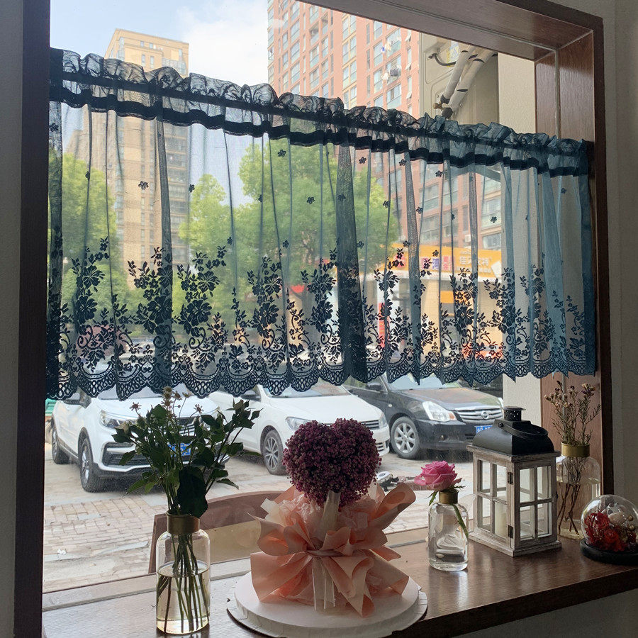 Dream curtain gauze curtain balcony half high-grade gauze curtain pastoral style gauze gauze curtain half curtain 2021 new sand small