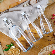 Liquor dispenser jug bottle wine storage special empty wine bottle wine bottle glass transparent high-grade creative wine container with lid