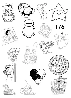 Rubber stamp engraving drawings A4 leaflet physical laser printing Rubber stamp drawings single shot does not send material six