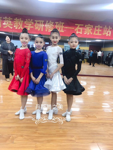 Dans Dance High End Custom Toddler Latin Dance Standard Competition Suit CBDF Elite Korean Material British Color Internet Celebrity