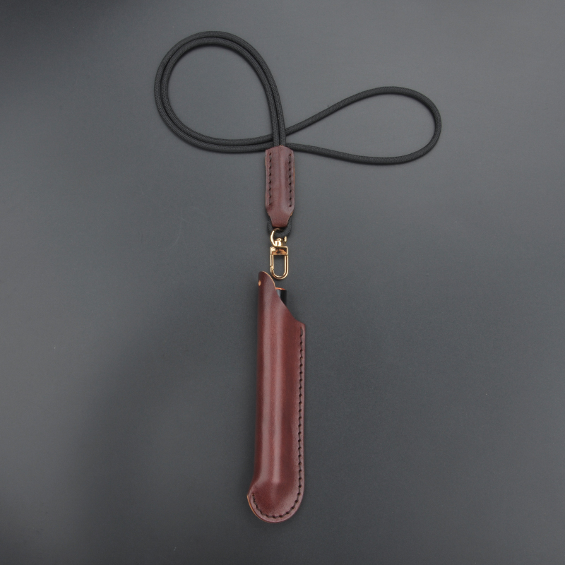 Electronic recording pen cowhide protective cover Sogou recording and translation pen hanging neck pen cover handmade pencil case
