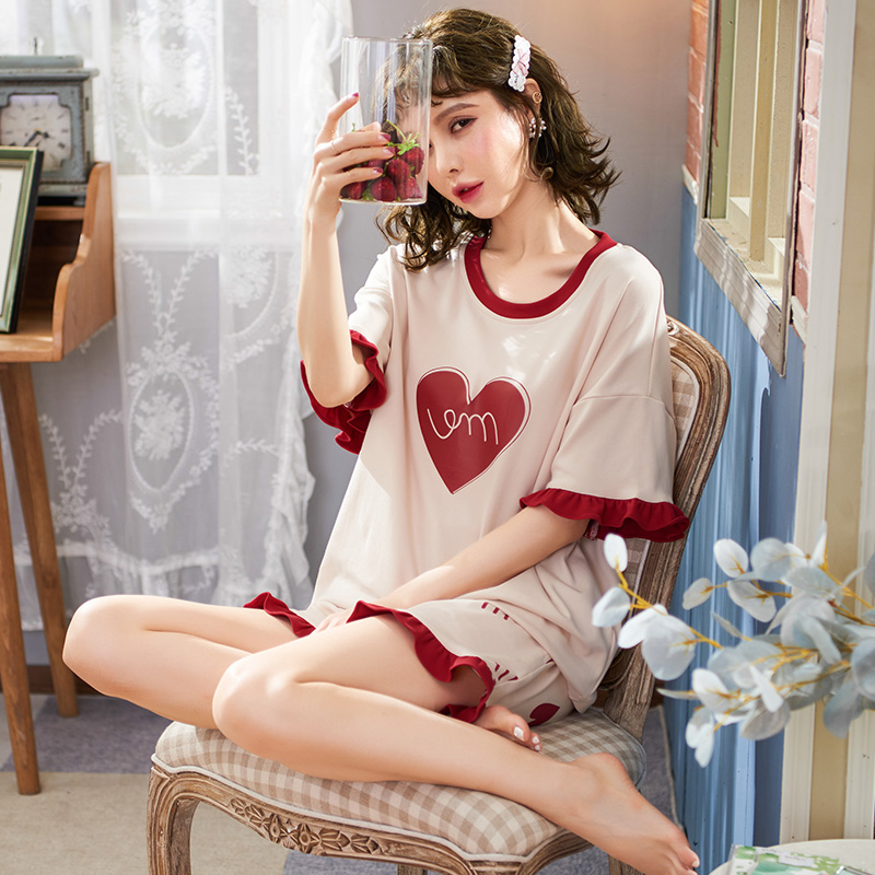 Bông pajama phụ nữ sms mùa xuân và mùa thu dài tay mỏng chất béo mm mùa hè bông hai mảnh tập hợp lớn mã nhà quần áo mùa hè.