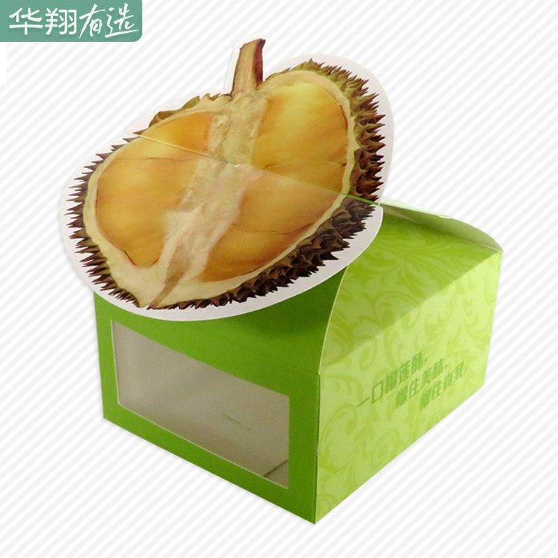 Leaves Durian Crisp Box Delicious Disposable Baking Packaging Box Packaging Box Transparent Food Grade PET Open Window