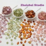 Смешанные ретро акриловые янтарные бусины, аксессуары, 50 грамм