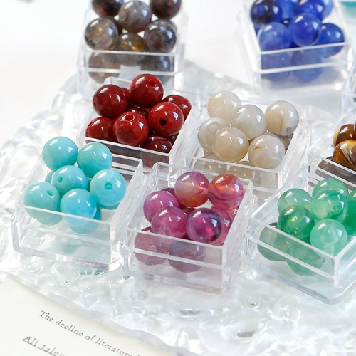 Ретро многоцветное акриловое украшение-шарик, бусины, браслет из бисера ручной работы, аксессуары, 10мм, DIY