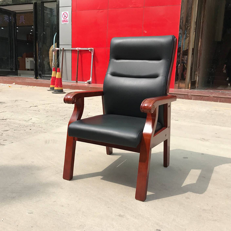 Solid wood conferencing chair office chair 4 feet with armrests boss Chair Cortex Meeting Chair Home Computer Casual Chair