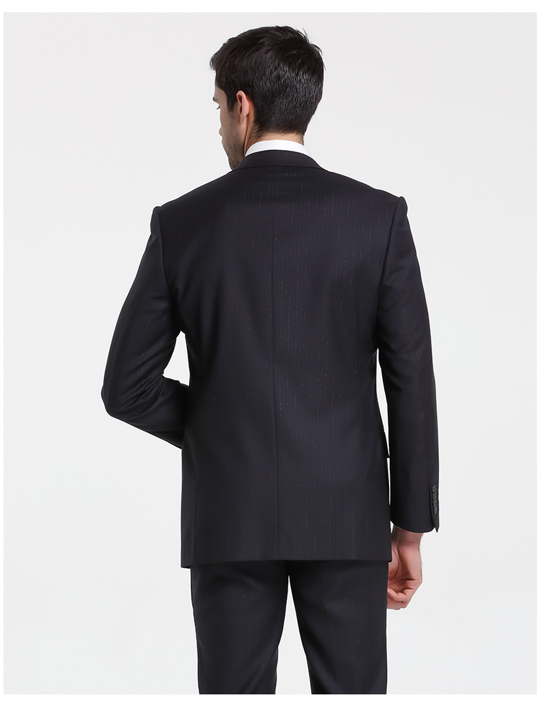 Bộ đồ công sở JUDGER / Zhuangji Bộ đồ hai dây nam Bộ đồ sọc dọc mỏng để làm việc áo vest nam cao cấp