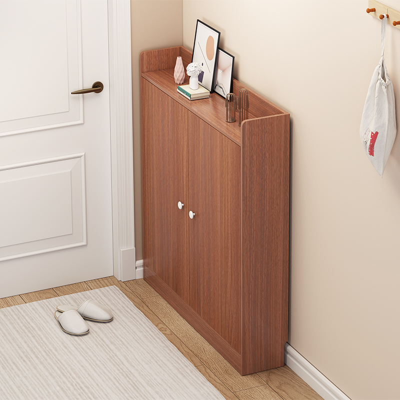 Simple shoe cabinet 20cm deep door mini small oblique shoe rack home economical storage shoe cabinet saves space