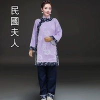 (Мадам) Светлый фиолетовый топ+брюки