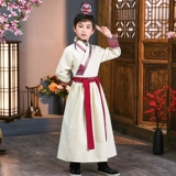 Детский древний костюм китайский изучение китайского костюма Мужские хлопковые и льня