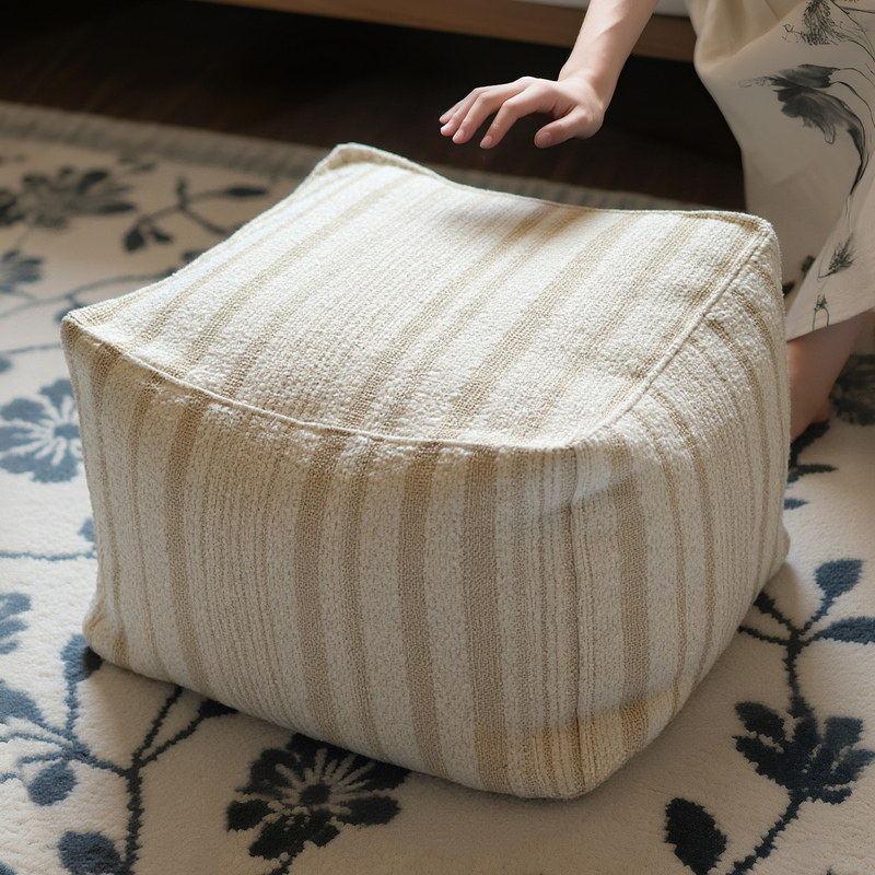 Geshifan Square Pouf, Removable and Washable, for Home Use, Floor Tatami Cushion, Living Room Sofa Floor Cushion