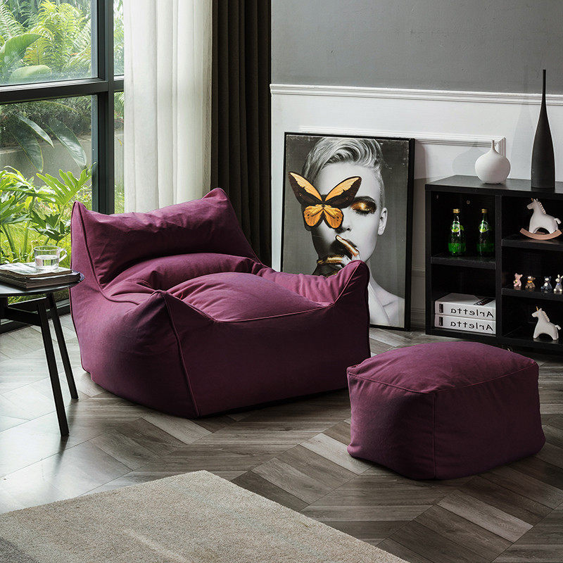 Sloth sofa bean bag Nordic single bedroom Living room Cute Purple Little Sofa Lounge Chair Home Net Red Tatami