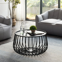 Nordic modern minimalist small family style living room iron art tea table round composition creative light extravagant industrial wind small tea table