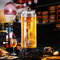 Liquor glass bottle with faucet 10kg 20kg household sealed jar wine jar medicinal wine jar wine jar wine bottle