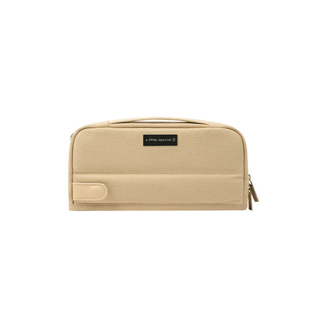 Japan KOKUYO Guoyu Yimi New Pure Series Large Capacity Canvas Pen Bag HACO Simple Retro Vertical Stationery Bag Desktop Stationery Storage Bag Portable Cosmetic Bag With Handle