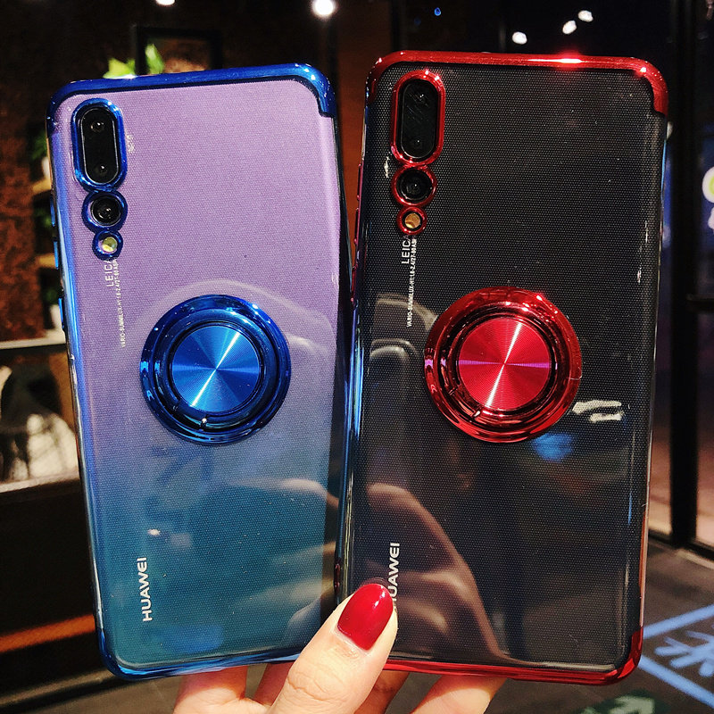 Suitable for upscale Huawei p20 mobile phone protection shell p20pro tide upscale women's slim fit slim p20por with bracket male anti-fall transparent full package silica gel soft shell limited edition net red o mobile phone protective sleeve p