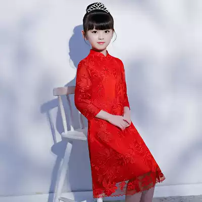 Children's cheongsam 2019 new children's clothing Chinese style New Year clothes baby Hanfu Tang clothing summer girls New Year clothes