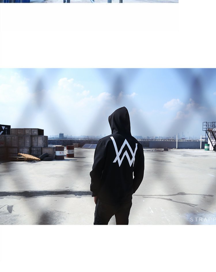 Phần mỏng Allen Walker áo len nhạt dần với cùng một DJ âm thanh áo khoác alan walker Alan nam và nữ sinh thủy triều hoodie cặp