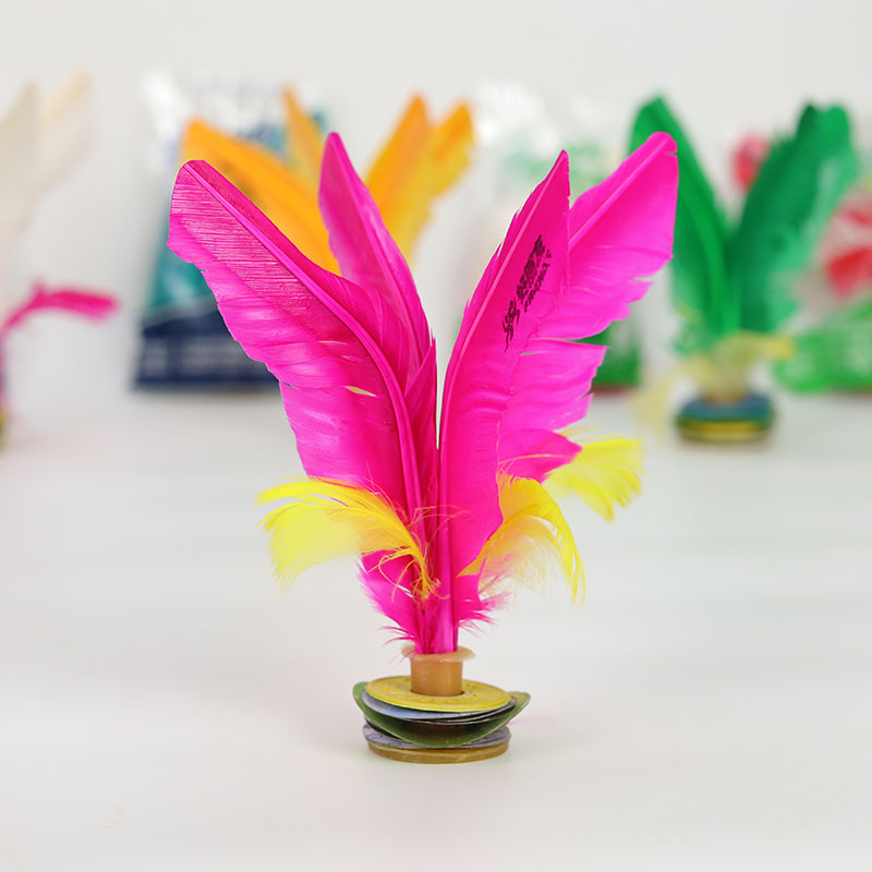 Good Friend Feather Shuttlecock Fire Feather Bird Racing Special Shuttlecock Bull Fascia Base Resistant to kick children's splines