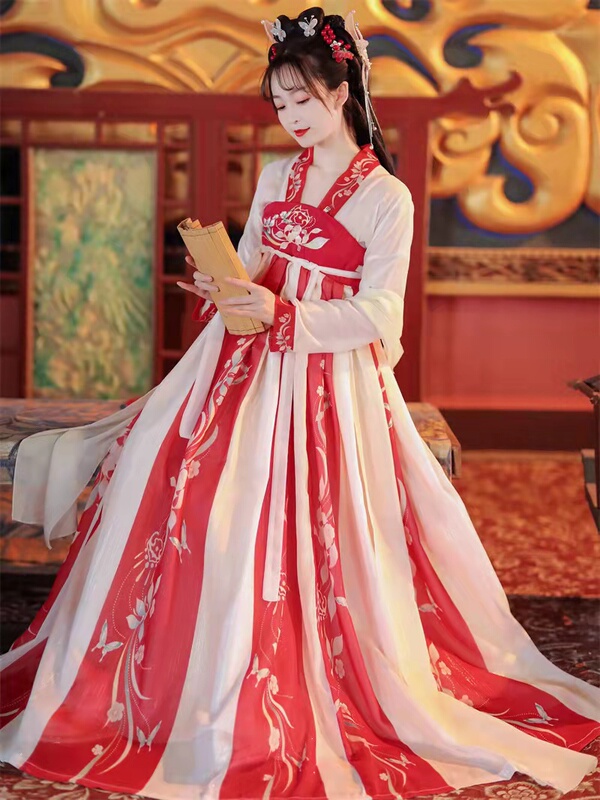 Yunmengqi【Dream of Dreams】Tang Dynasty-Style Hanfu for Women, Chinese-Style Embroidered Chest-Length Skirt, Improved Daily Ancient Costume Dress