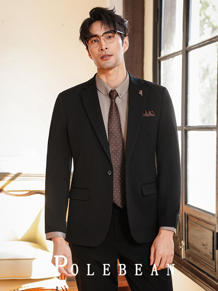 Groom's Slim-Fit Korean-Style Suit, Men's Wedding High-End Three-Piece Formal Suit, Wedding Banquet Business Attire, Plus-Size Suit