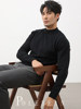 Autumn and Winter Half-Turtleneck Sweater for Men, Fleece-Lined and Thickened, Black Business Style, Korean Trendy Warm Base Layer Wool Knitwear