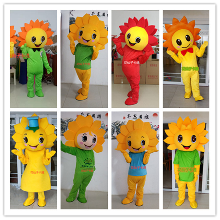 Net red sunflower cartoon costume walking doll costume sunflower promotional performance cartoon doll sunflower head cover