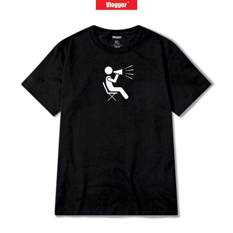 AD directs the cotton short sleeve American vintage threaded mouth men's and women's version Vlogger national tide T-shirt Chen Wenjian