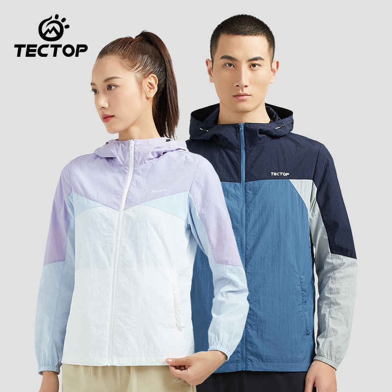 TECHCTOP Exploring Outdoor Summer Collage Sunscreen for men and women with light and thin breathable anti-UVUPF40 skin clothes