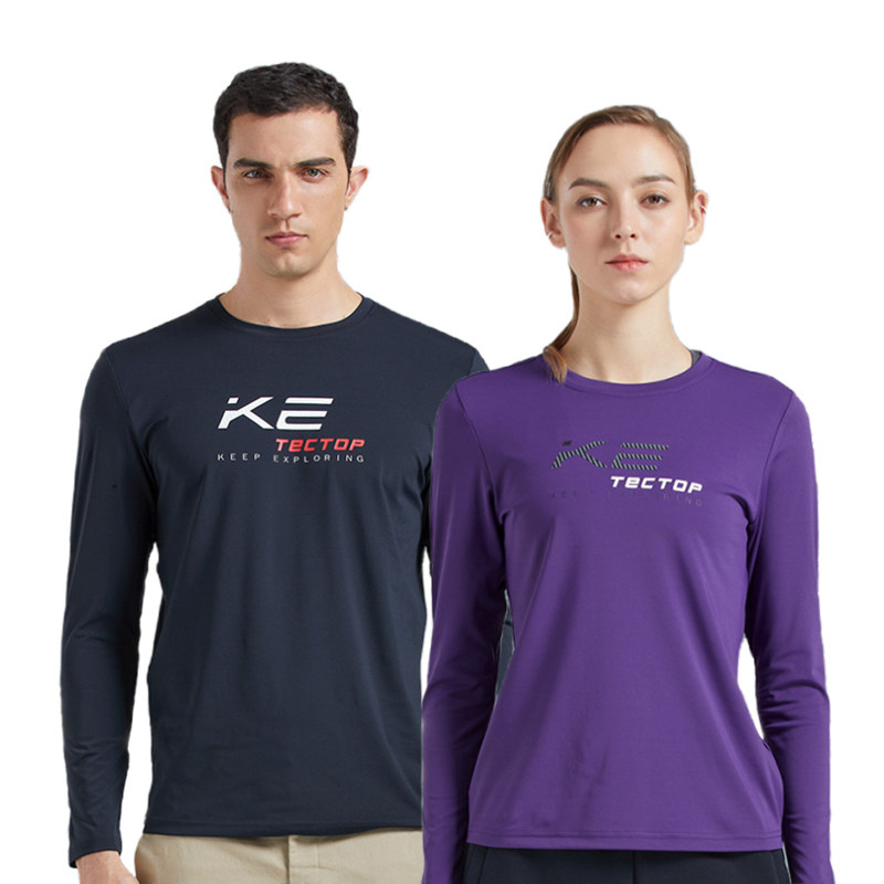 TECOP Tango Outdoor Fall New Long Sleeve T-shirt Male And Female Couples Elastic Loose Breathable Casual Sports