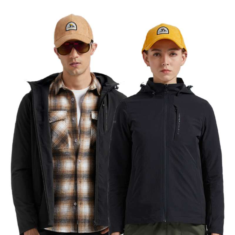 TECHCTOP Exploring Outdoor Fall's Cap Elastic Wind Suit Men And Women Style Light Sport Climbing Leisure Jacket 