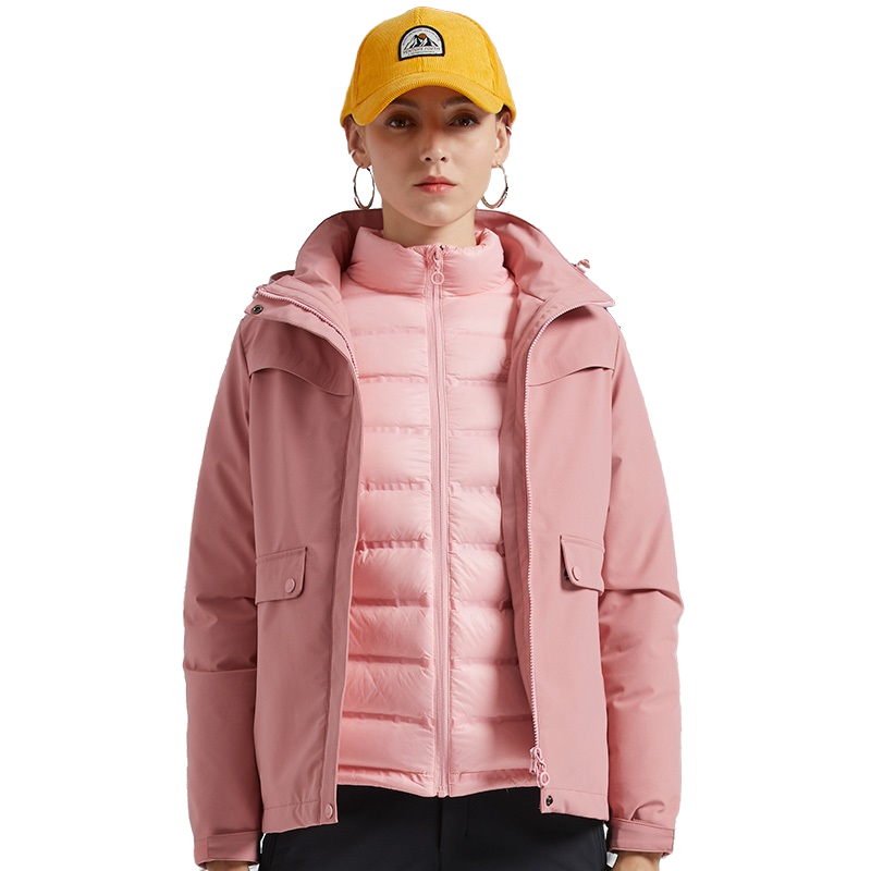 Exploring Outdoor Eiderdown Neri Submachine Clothing Lady Windproof Warm two sets Three-in-one sport 12145390CF