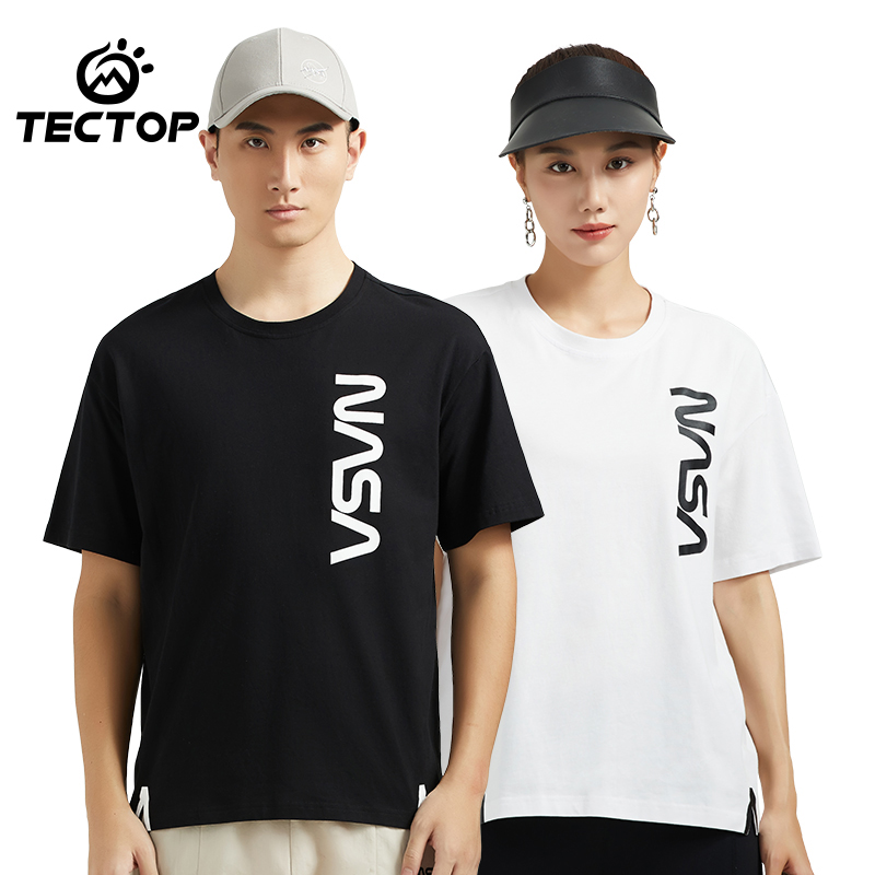 TECTOP explores outdoor summer new relaxed version of leisure short sleeve male and female couple sports fashion