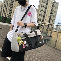 Travel Bag Mens Hand Tide Cards Big Capacity Mega Short Trip Luggage Bag Women Dry Wet Separation Sports Fitness Bag