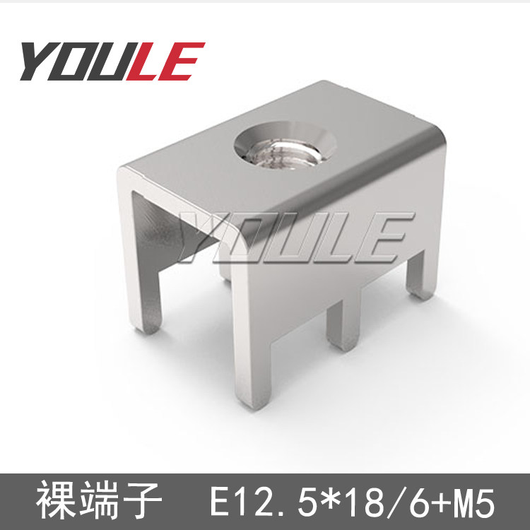 E12 5*18 6 M5 bare terminal 80A high current welding terminal copper bare terminal