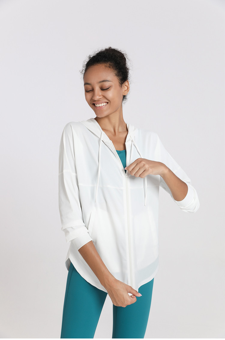 Летний легкий и тонкий дышащий спортивный кардиган, одежда для защиты от солнца с капюшоном, защита от ультрафиолета, для бега 