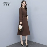 Элитное изысканное осеннее платье для матери, в западном стиле, изысканный стиль